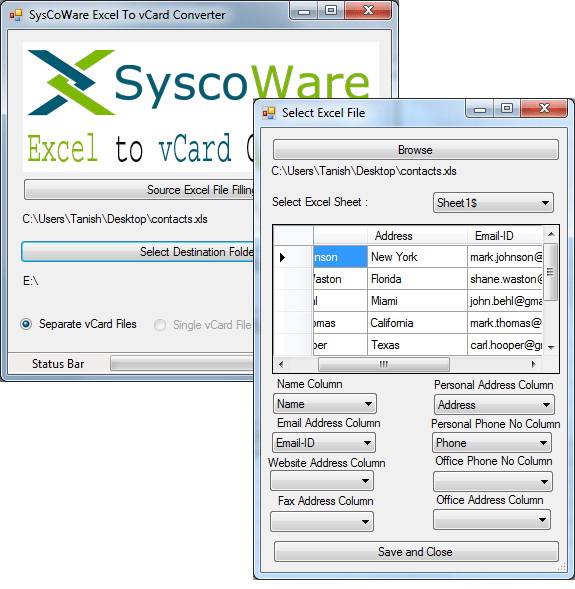 Reliable Excel to vCard Converter Tool