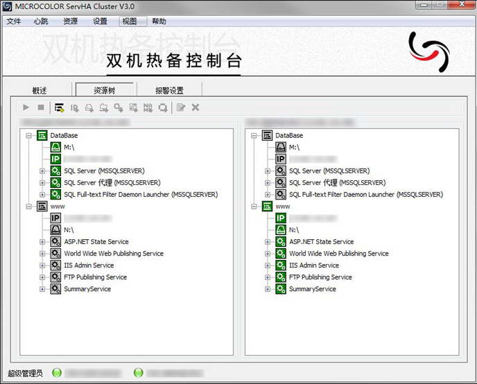 MicroColor ServHA Cluster For Windows X64 双机热备软件(共享存储版)