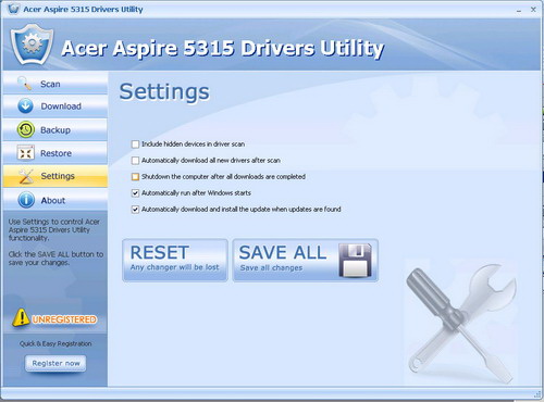 Acer Aspire 5315 Drivers Utility