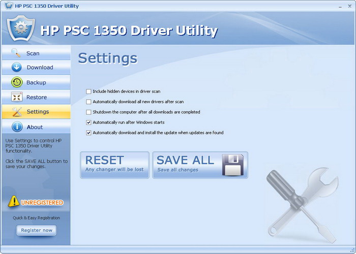 HP PSC 1350 Driver Utility