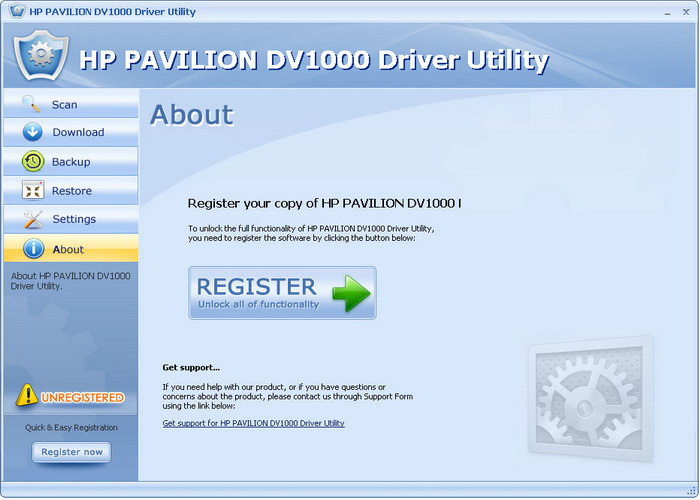HP PAVILION DV1000 Driver Utility