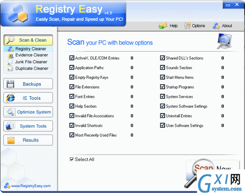 Registry Easy修理注册表