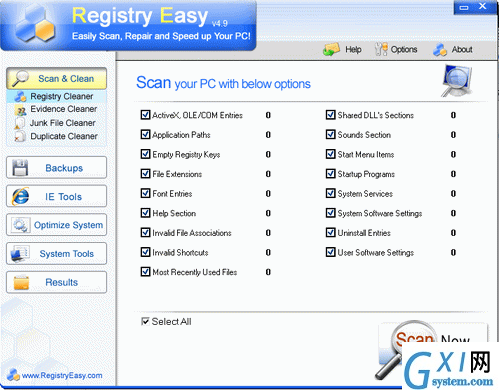 Registry Easy修理注册表