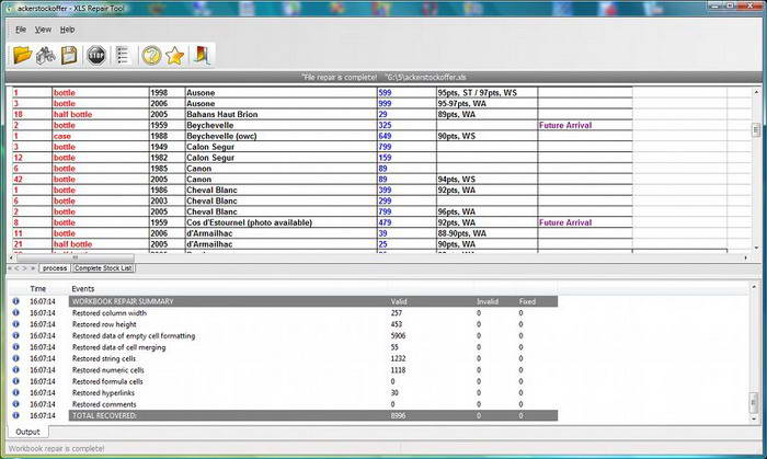 XLS Repair Tool