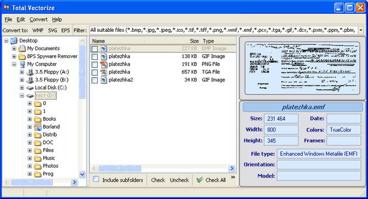 Total Vectorize converts