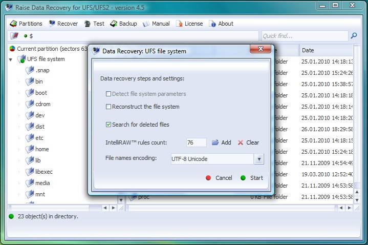 Raise Data Recovery for UFS/UFS2