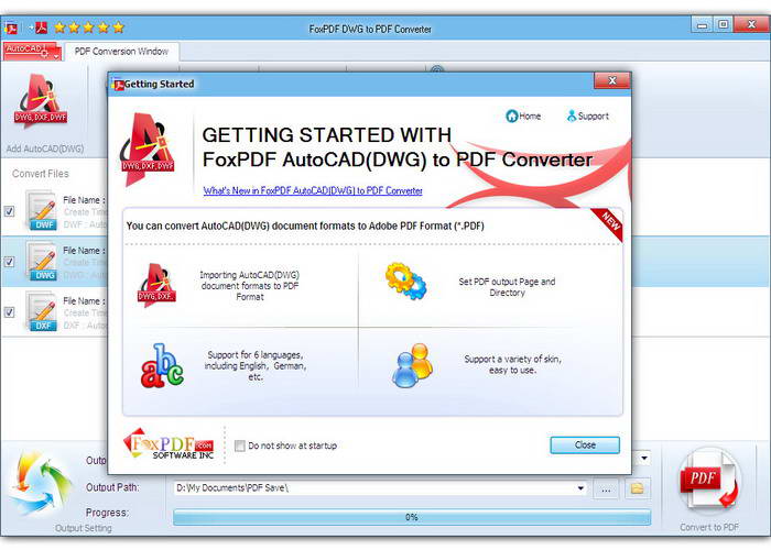 AutoCAD(DWG)转换PDF转换器