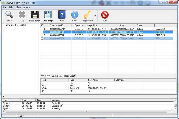 HX-SQL Server Log Explorer(SQL SERVER日志恢复工具)