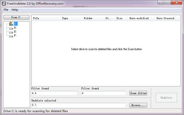 免费数据恢复软件FreeUndelete