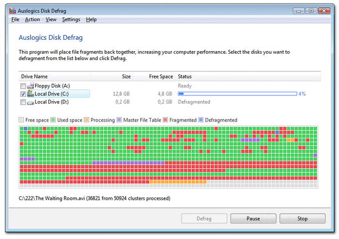Auslogics Disk Defrag