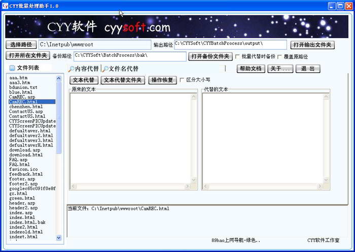 CYY文本批量代替