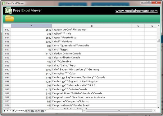 Free EXCEL Viewer