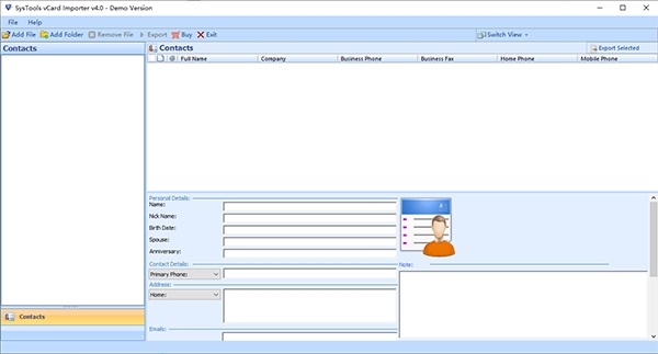 SysTools vCard Importer