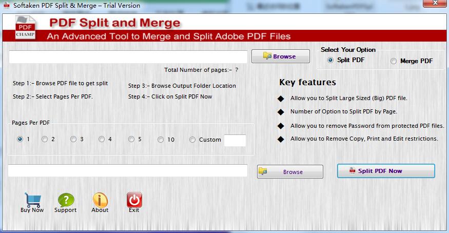 Softaken PDF Split Merge