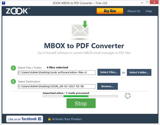 ZOOK MBOX to PDF Converter