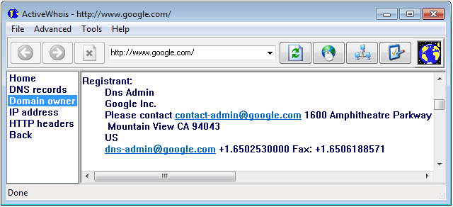 Active Whois