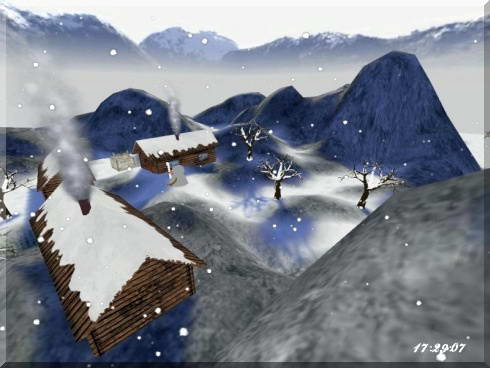 Winter In Mountains 3D Screensaver