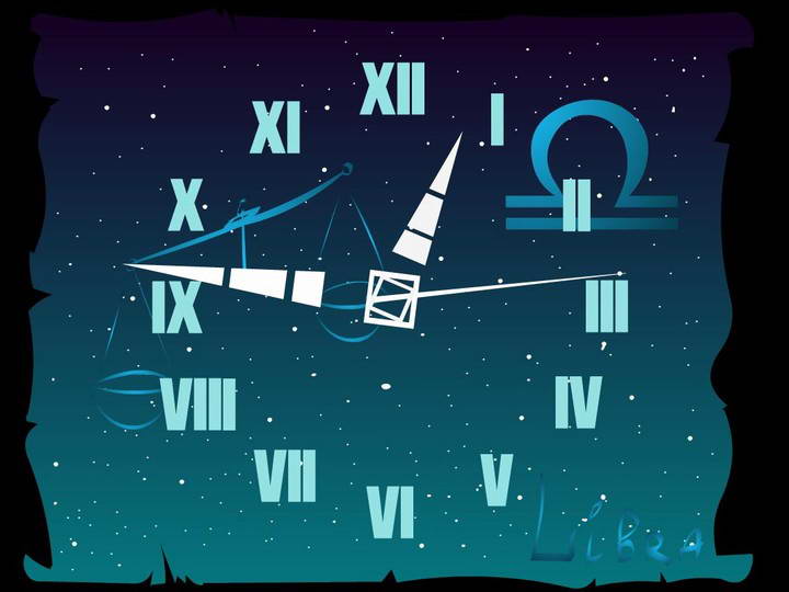 Libra Zodiac Clock ScreenSaver