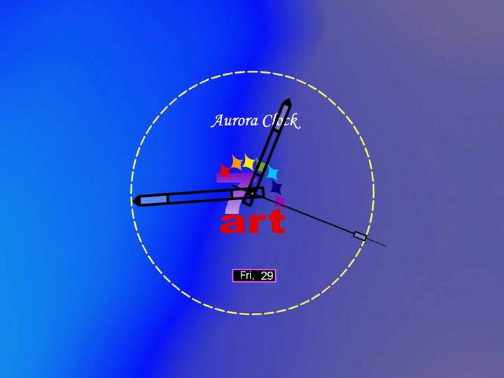 Aurora Clock ScreenSaver