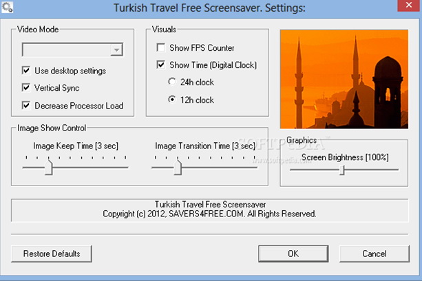 Turkish Travel Free Screensaver