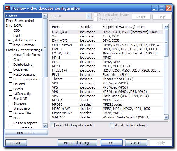 ffdshow MPEG-4 Video Decoder (x32)