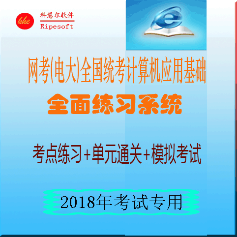 试点高校网络远程教育(电大)网考全国统考计算机应用基础模拟练习软件