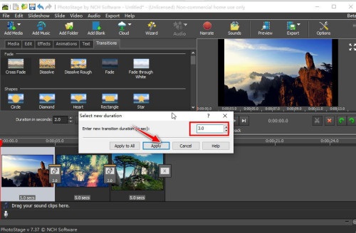 如何使用PhotoStage制作图片幻灯片视频