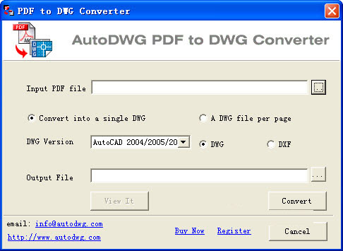 PDF转dwg(AutoDWGPDF)