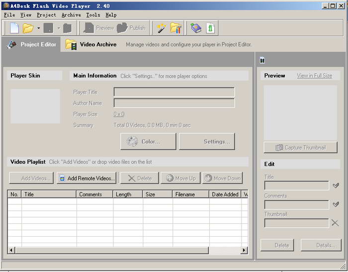 A4Desk Flash Video Player
