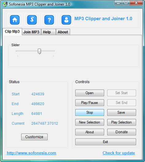 Sofonesia MP3 Clipper and Joiner