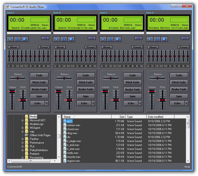 convexsoft DJ Audio Mixer