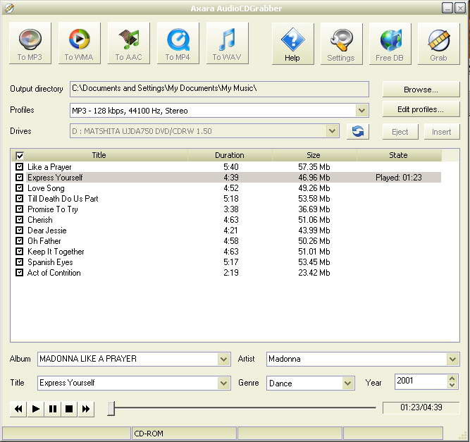 Axara Audio CD Grabber