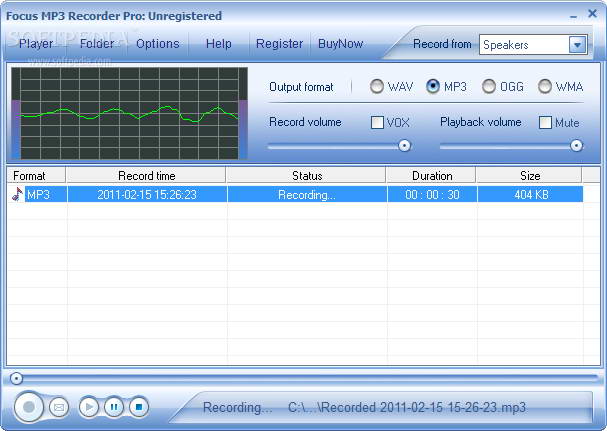 Focus Mp3 Recorder Pro