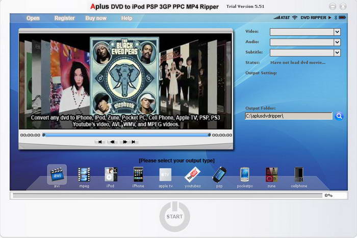 Aplus DVD to iPod PSP 3GP PPC H.264 MP4 Ripper