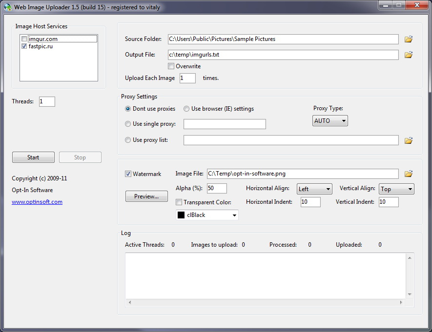 Web Image Uploader