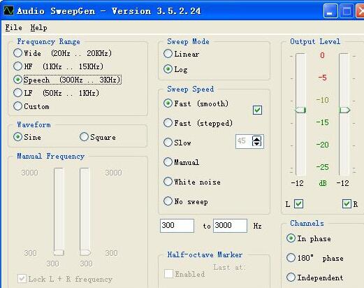 SweepGen(音频信号发生器)
