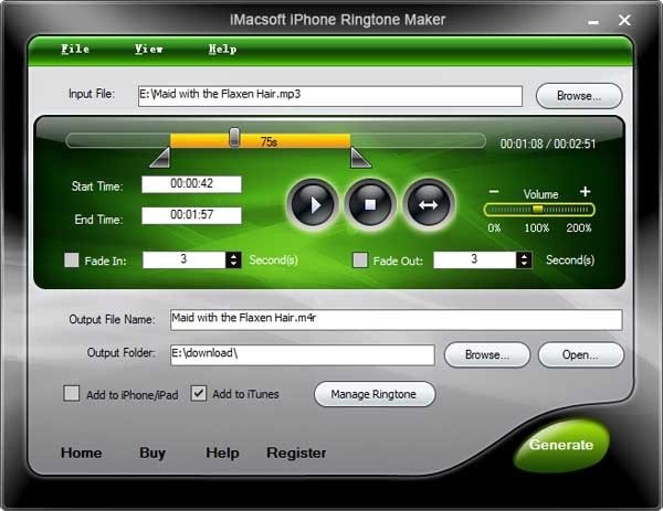 iMacsoft iPhone Ringtone Maker