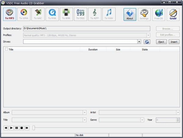 VSDC Free Audio CD Grabber