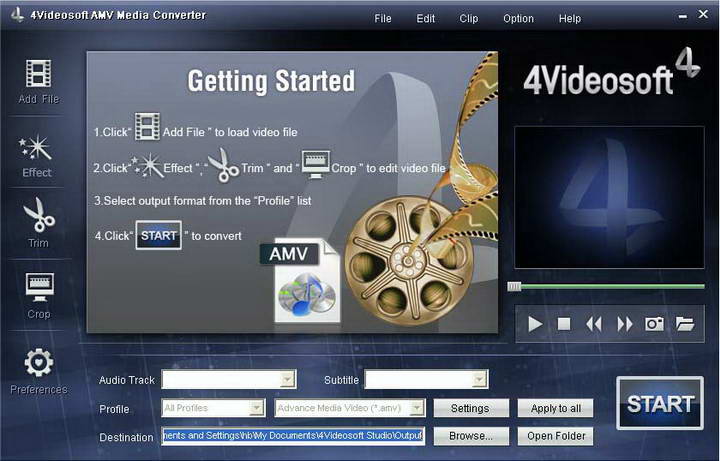 4Videosoft DVD to AMV Converter