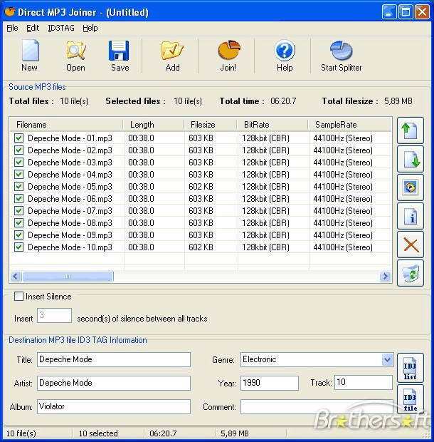 Direct MP3 Joiner