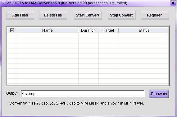 Aplus FLV to M4A Converter