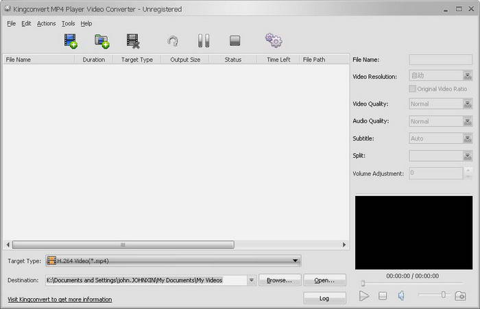KingConvert MP4 Player Video Converter
