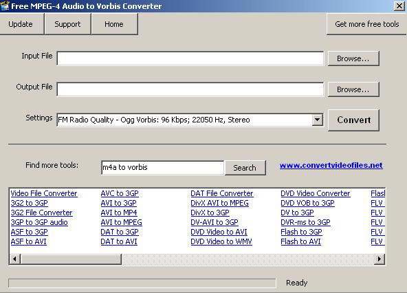 Free MPEG-4 Audio to Vorbis Converter