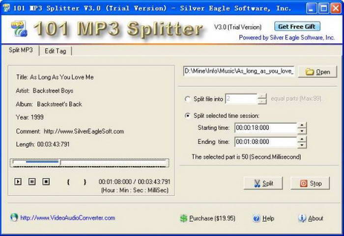 101 MP3 Splitter and Joiner