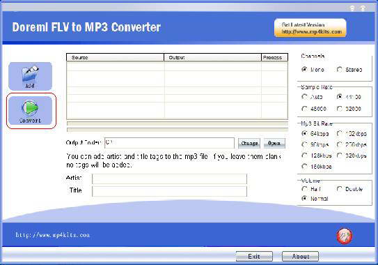 Doremisoft FLV to MP3 Converter