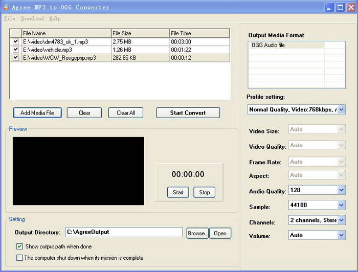 Agree MP3 to OGG Converter