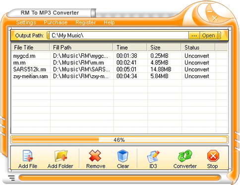Crystal RM To MP3 Converter
