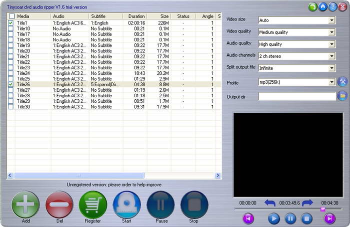 Tinysoar dvd audio ripper