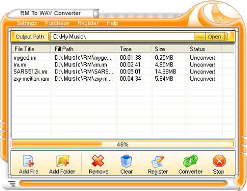 Crystal RM To WAV Converter