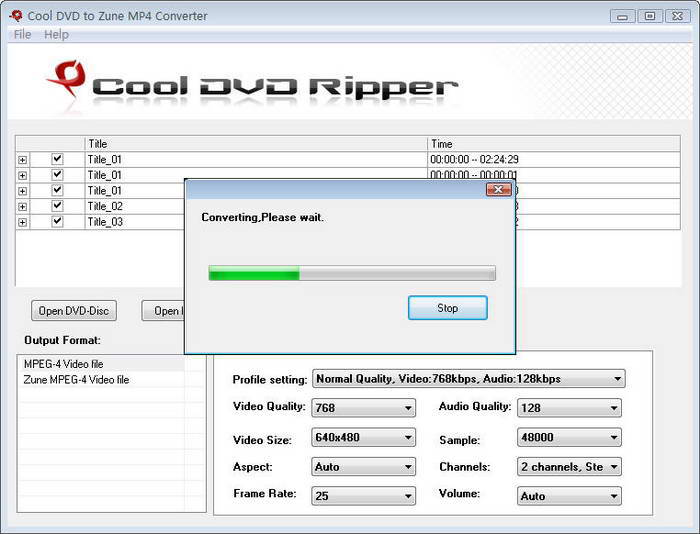 Cool DVD to Zune MP4 Converter